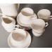 Porcelāna kafijas servīze 6 personām, tases, kafijas kanna, krejuma trauks, RPR, Rīgas porcelāns